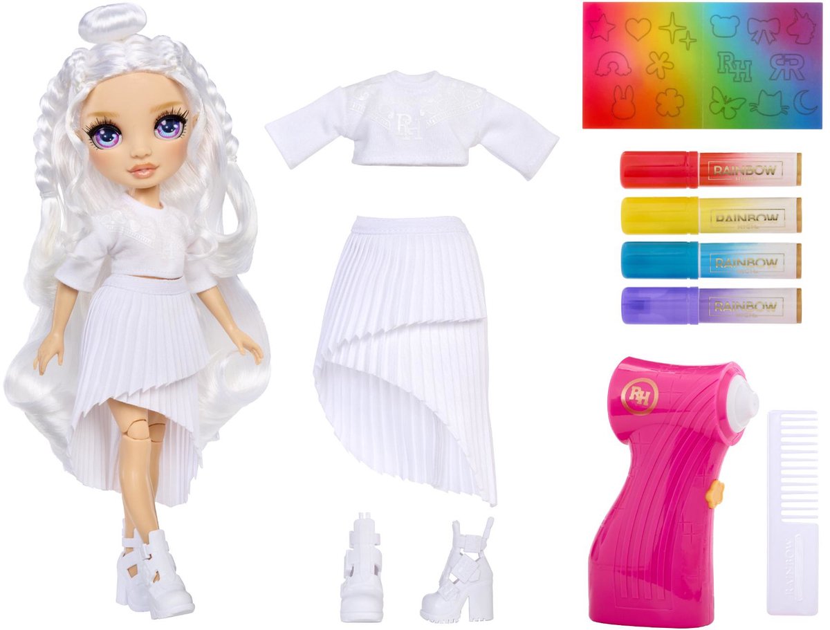 Mga Entertainment Rainbow High Air Brush schafft Modepop – lila Augen