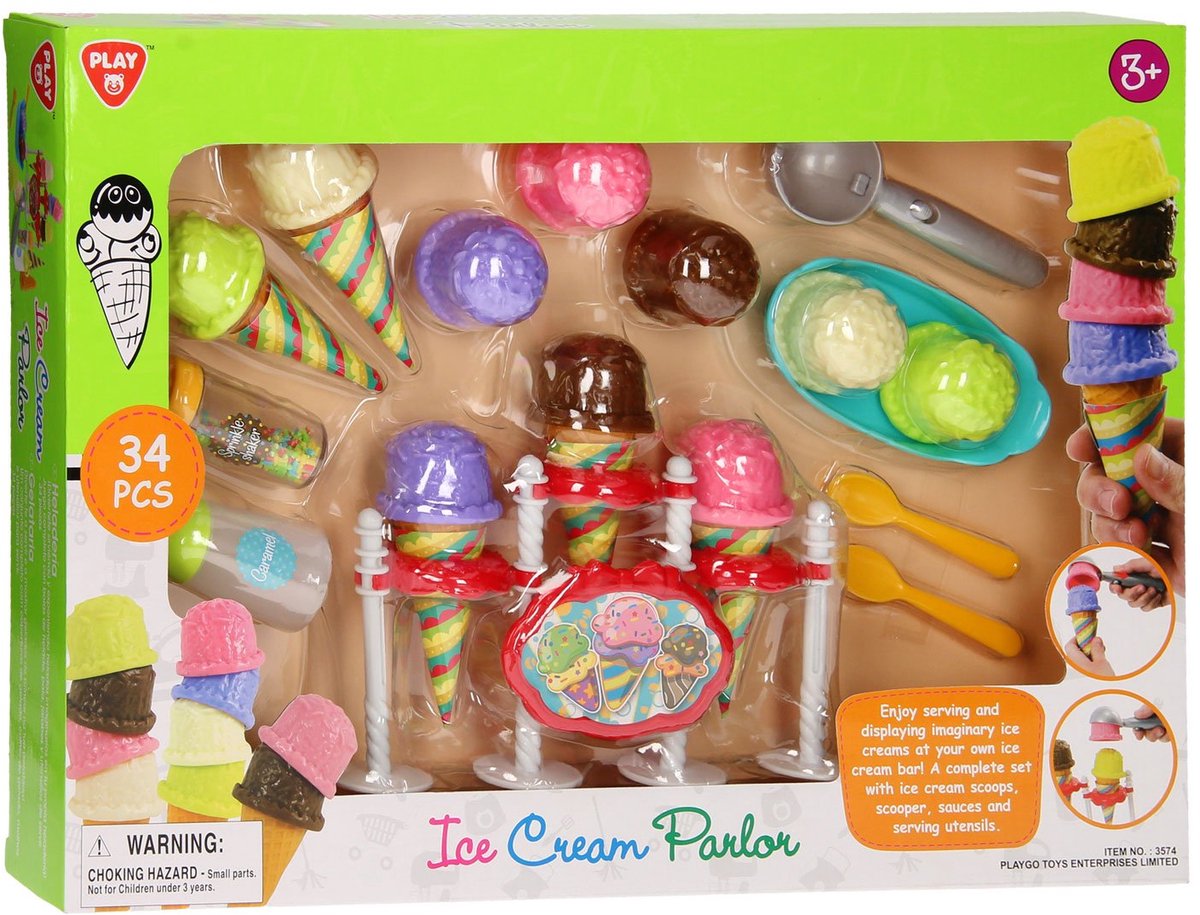 Playgo Eiscreme-Set – 34-teilig.