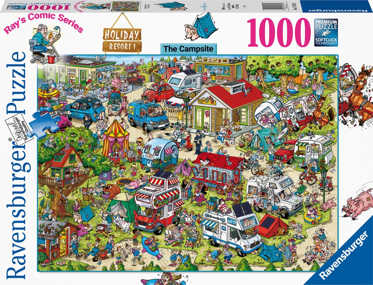 Ravensburger Ray's Comic-Serie – Ferienresort 1: Der Campingplatz – Puzzle 1000 Teile