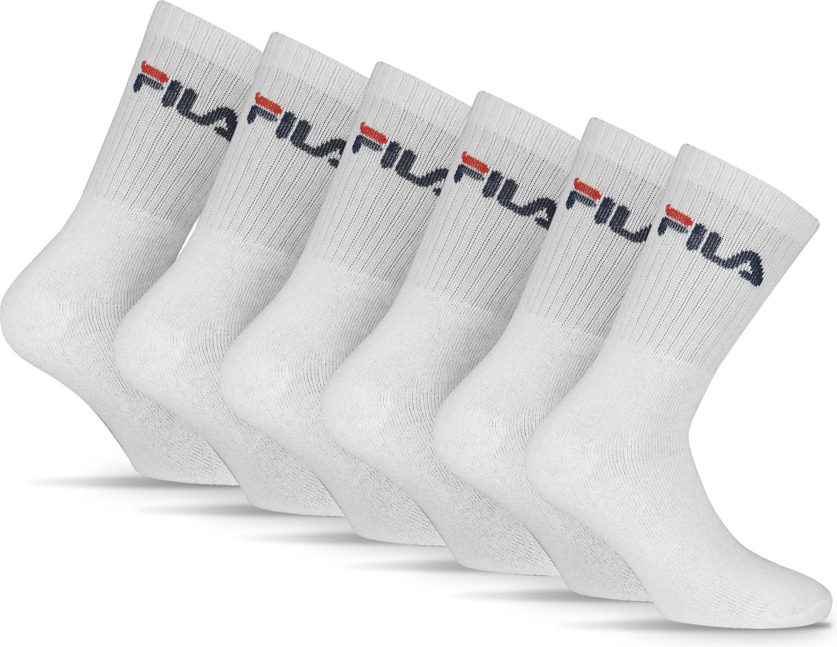 Fila Tennis-Sportsocken – Größe 35 38 – 6er-Pack – weiß