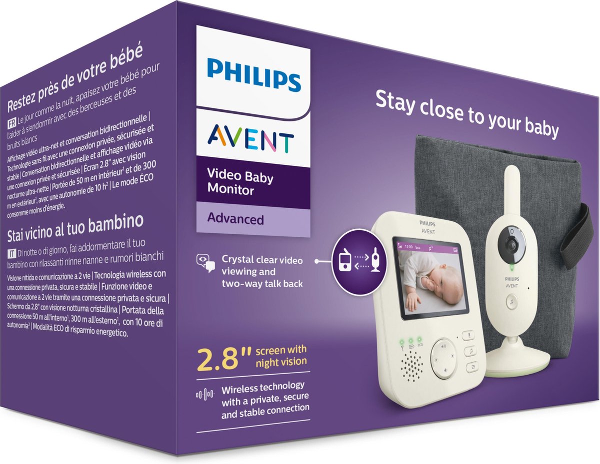 Philips avent - video babyfoon - wit - babyfoon met camera - scd882 26