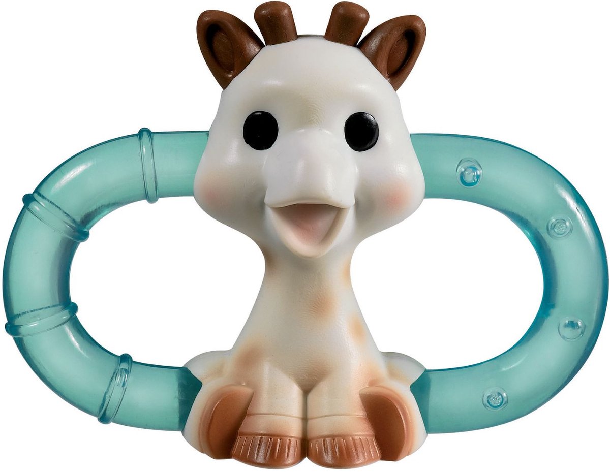 Doppelter Kühlbeißring Sophie die Giraffe – Kühlbeißring – Baby-Beißspielzeug – in weißer Geschenkbox
