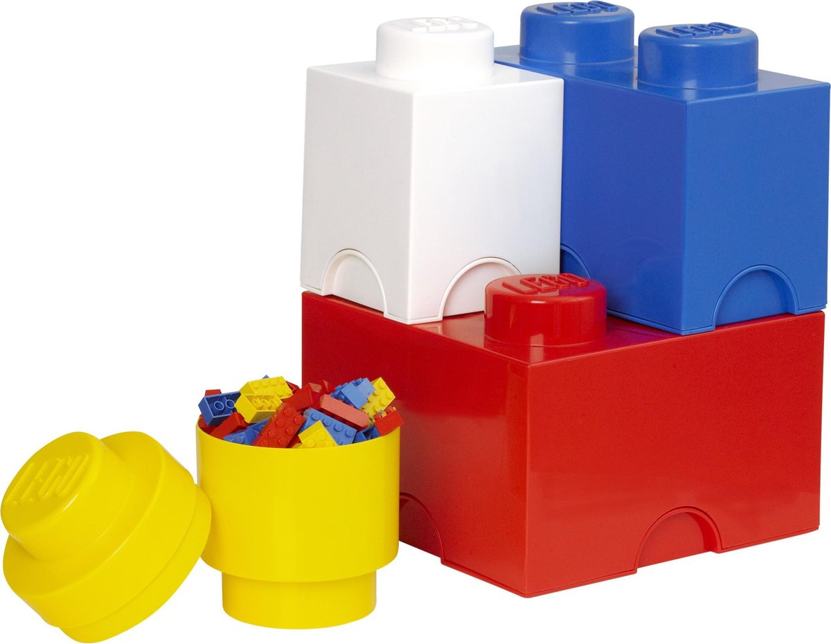 Lego – Aufbewahrungsbox-Stein-Set mit 4 Teilen – Polypropylen – mehrfarbig