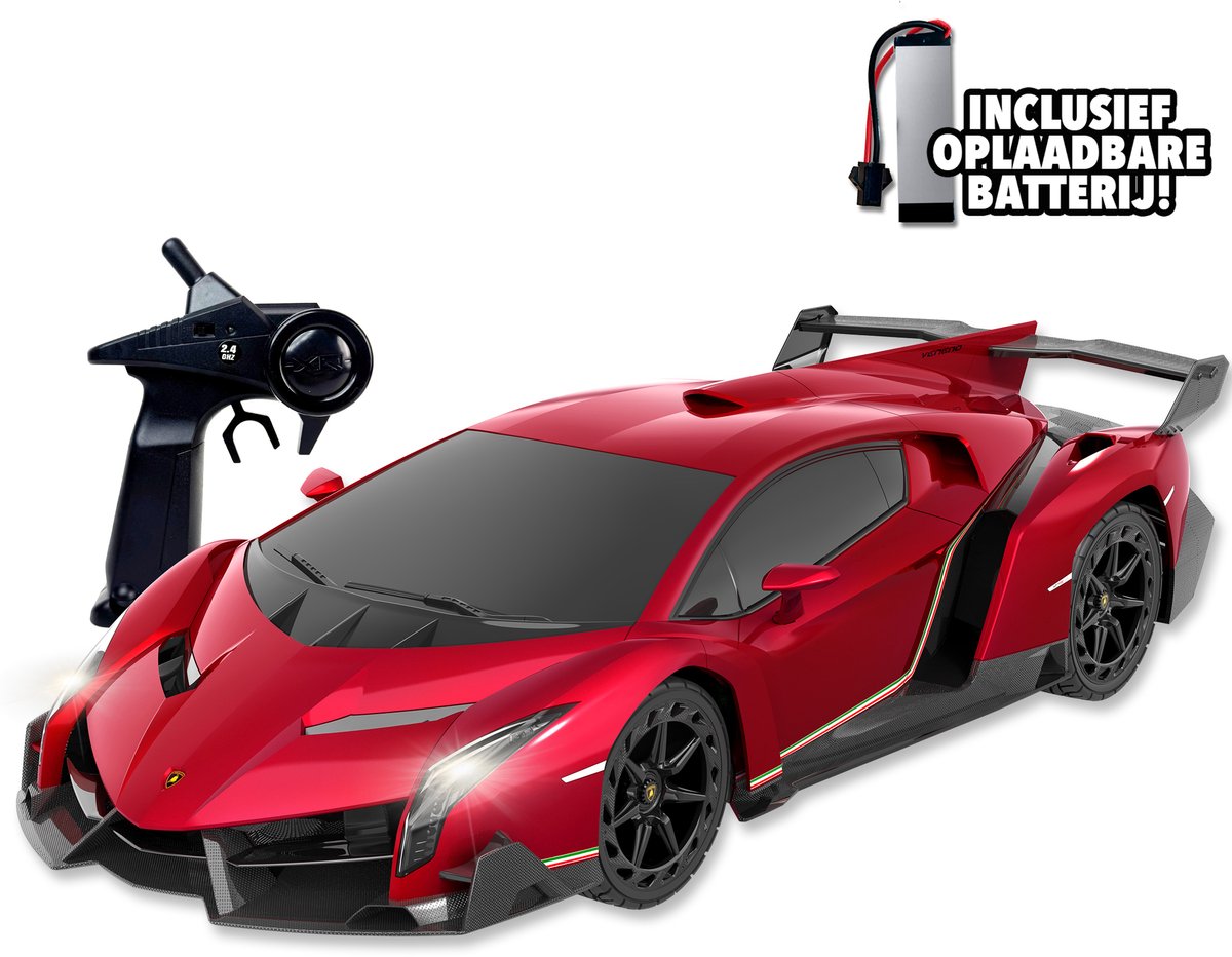 Gear2play RC Lamborghini Veneno 1:12 – steuerbares Auto – 2,4 GHz mit Beleuchtung – inkl. wiederaufladbarer Akku