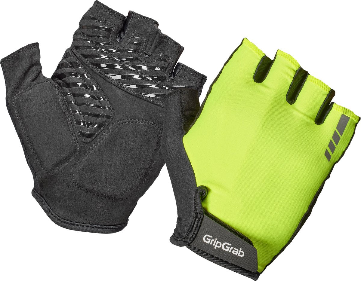Gripgrab – Proride RC Max Kurzfinger-Sommer-Fahrradhandschuhe mit Polsterung – gelbe Hi-Vis – Herren – Größe XXL