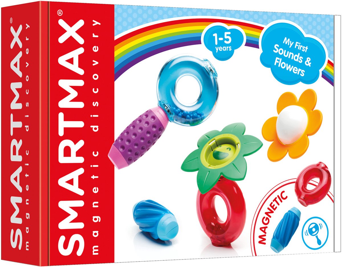 Smartmax My First Sounds Flowers – magnetische Blumengeräusche – sensorisches Bauset für Kleinkinder – Lernspielzeug – ab 1 Jahr