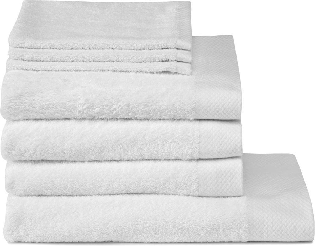 Seahorse combiset pure 7-delige badtextielset wit (3xwh+3xbd+ 1xdl)