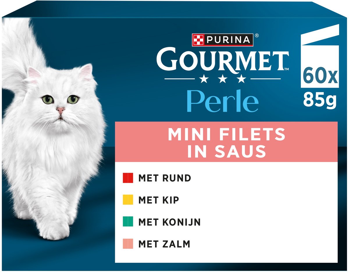 Gourmet Perle Mini -Filets in Sauce Hühnchen Kaninchen Rindfleisch Lachs