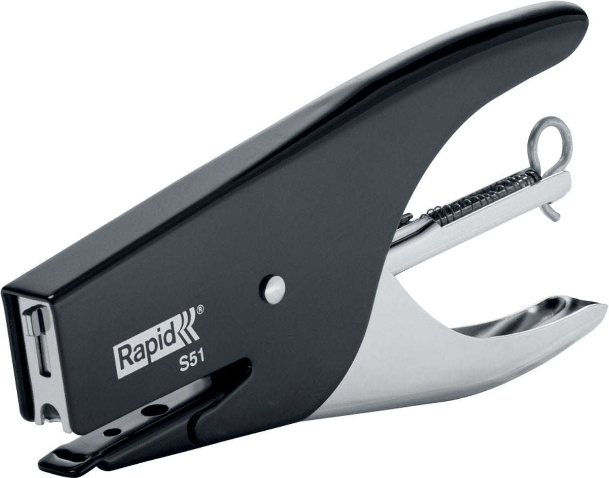 Rapid Retro Classic Hefter S51 – Heften bis zu 15 Blatt – Schwarz