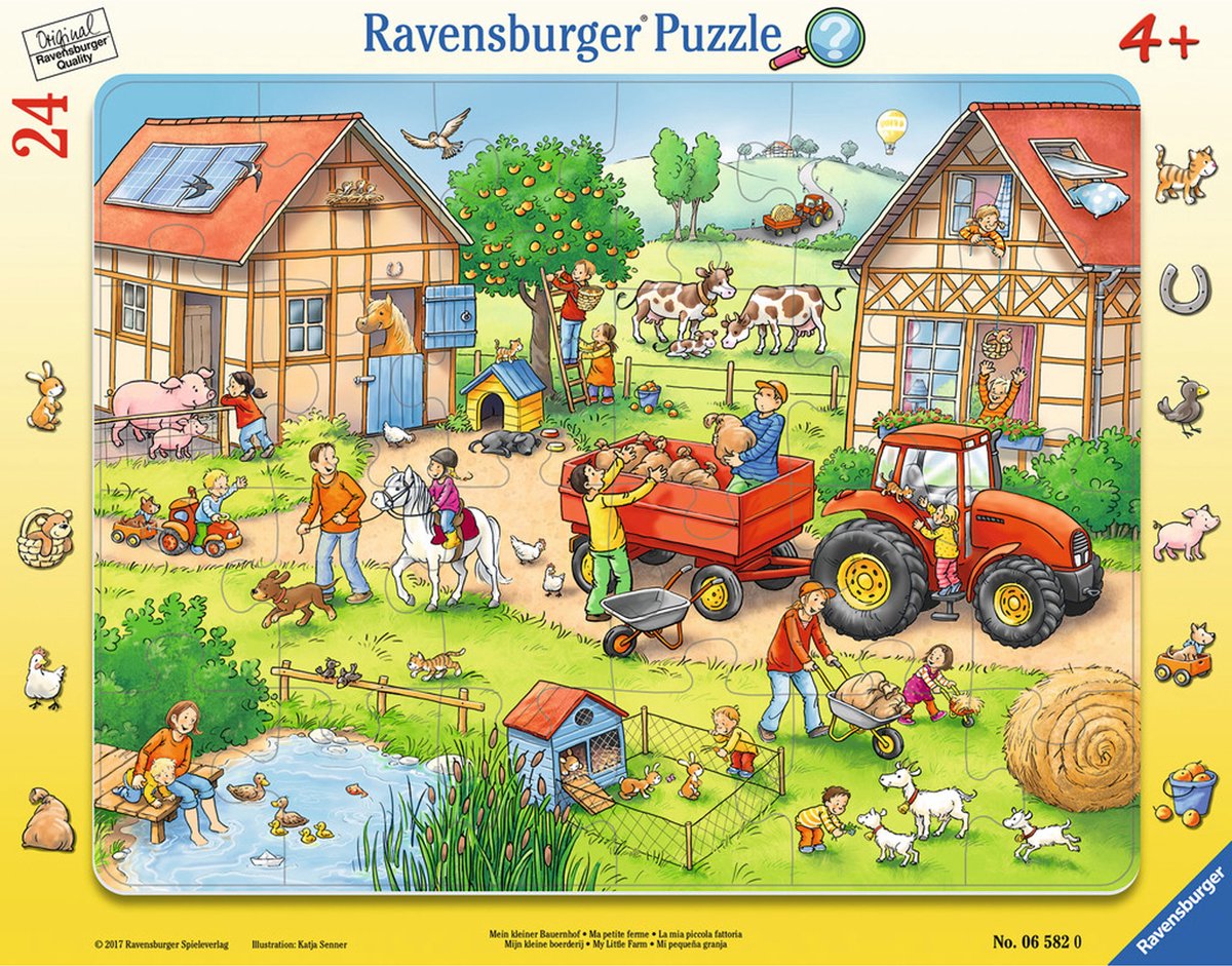 Ravensburger Puzzle Bauernhof 24 Teile – lehrreiches Kinderpuzzle.