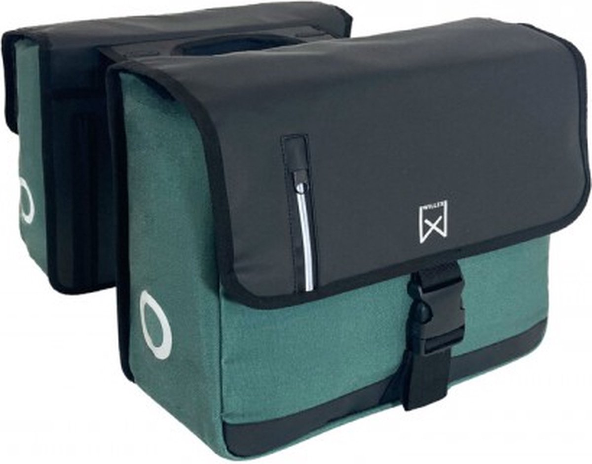 Wilex Wilex Fahrradbeutel Geschäft 30 l Leinwand grün und schwarz