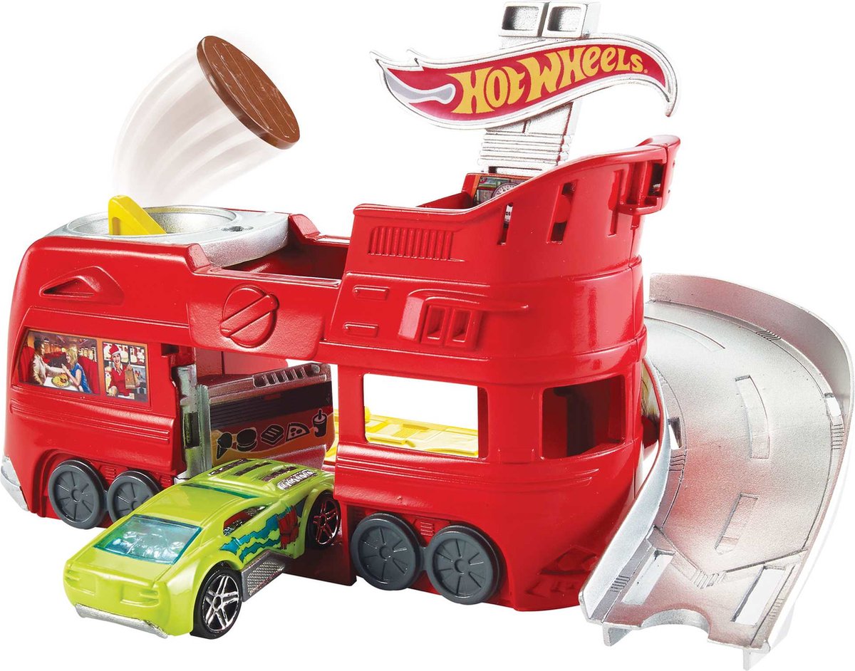 Mattel Hot Wheels – Dine Dash Rennstrecke – Hot Wheels Erweiterung – Hot Wheels Streckenteil