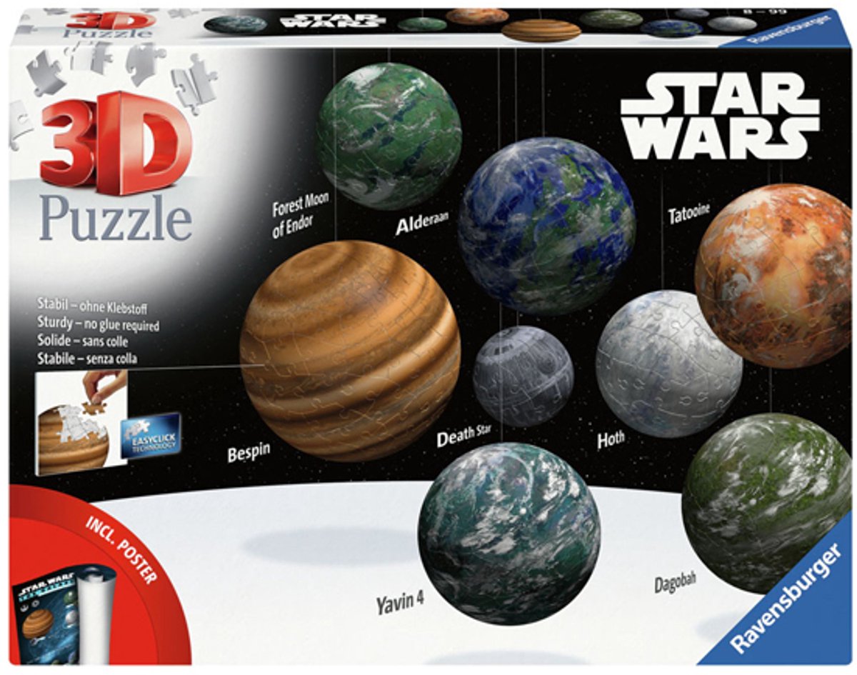 Ravensburger 3D-Puzzle Star Wars Planet of the Galaxy, 531.