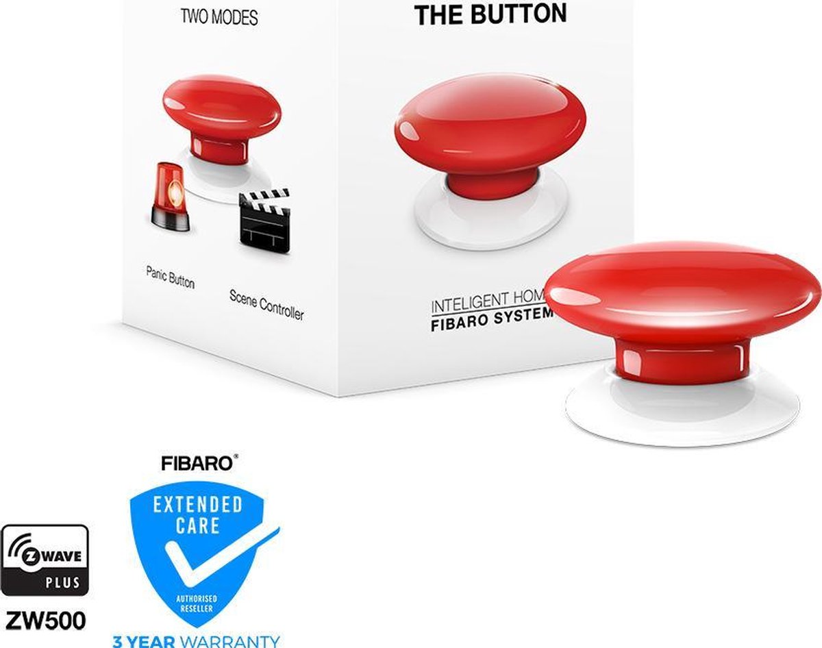 Fibaro der Knopf - Szenenschalter - rot
