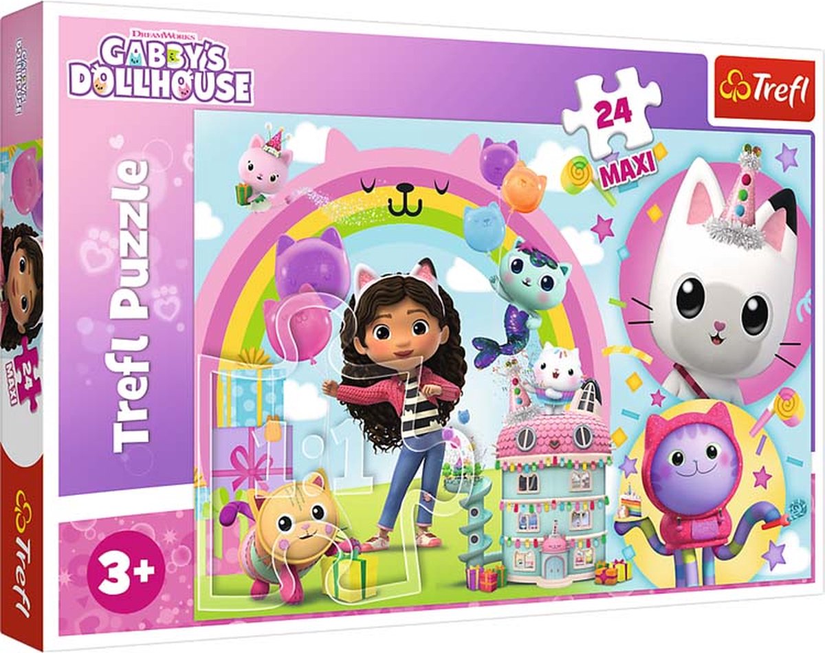 Trefl Happy Gabby Universal Gabby's Dollhouse 24 Maxi-Teile-Puzzle – 24 Teile – ab 3 Jahren