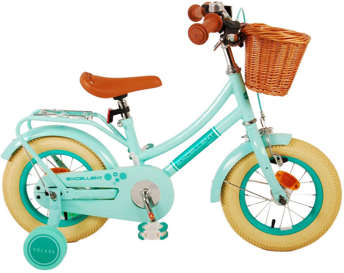 Volare Exzellente Kinderfahrrad - Mädchen - 12 Zoll - grün