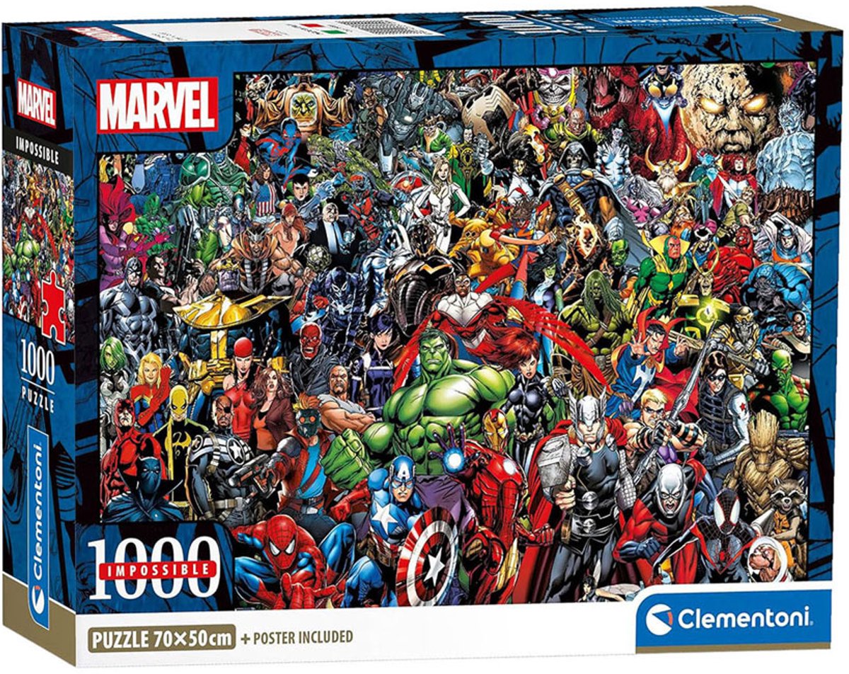 Clementoni Unmögliches Puzzle Marvel - 1000 Teile.