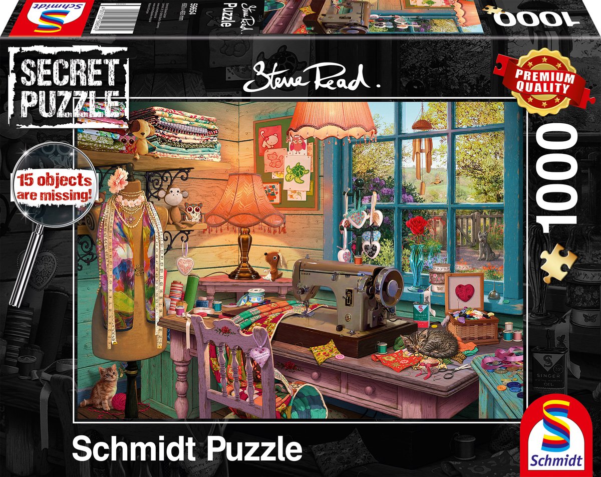 Schmidt - Puzzle - Im Nähzimmer - Steve Read - 1000 Teile - Erwachsene - ab 12 Jahren