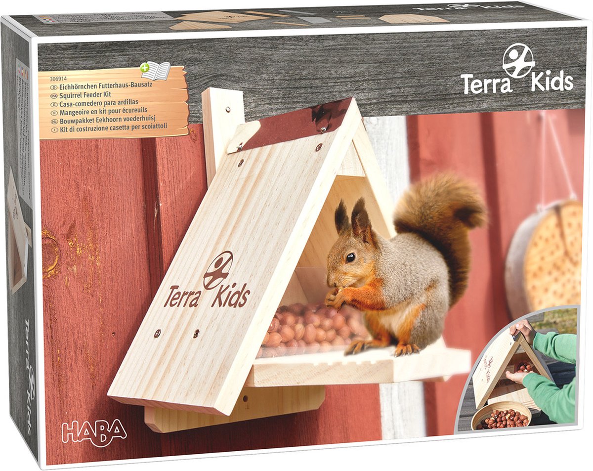 Haba bouwpakket eekhoorn voederhuisje terra kids - creatief speelgoed.