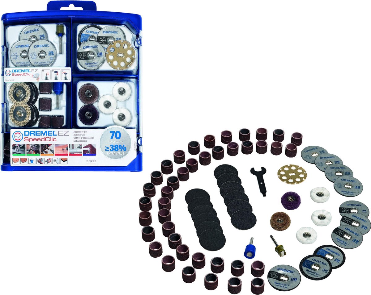 Dremel SC725 Multitool-Zubehörset – 70 EZ Speedclic-Zubehör