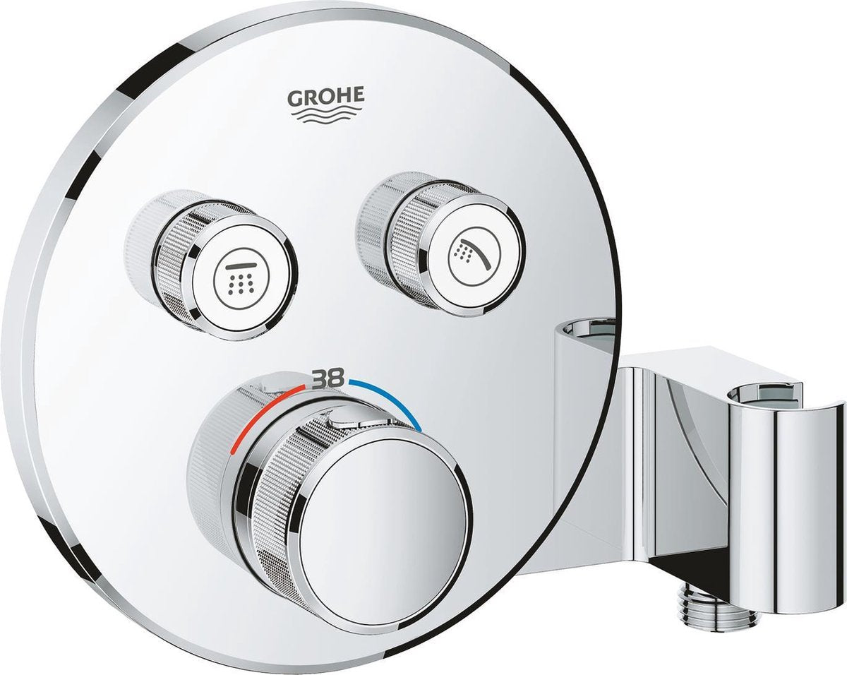 Grohe Grohtherm Smart Control Thermostat-Duscharmatur – Einbau-Mischbatterie – mit Umsteller – mit Brausekopfhalter