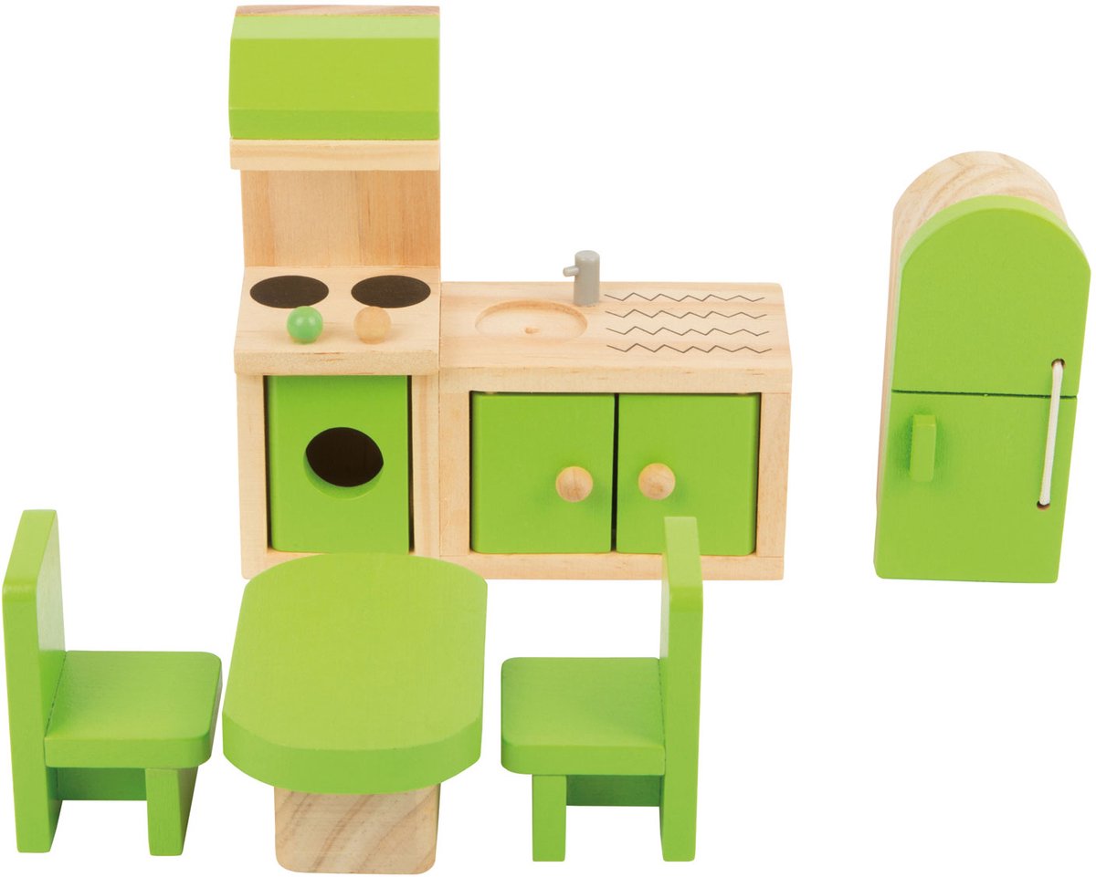 Small Foot - Puppenhaus-Möbelküche aus Holz, 5-teilig.