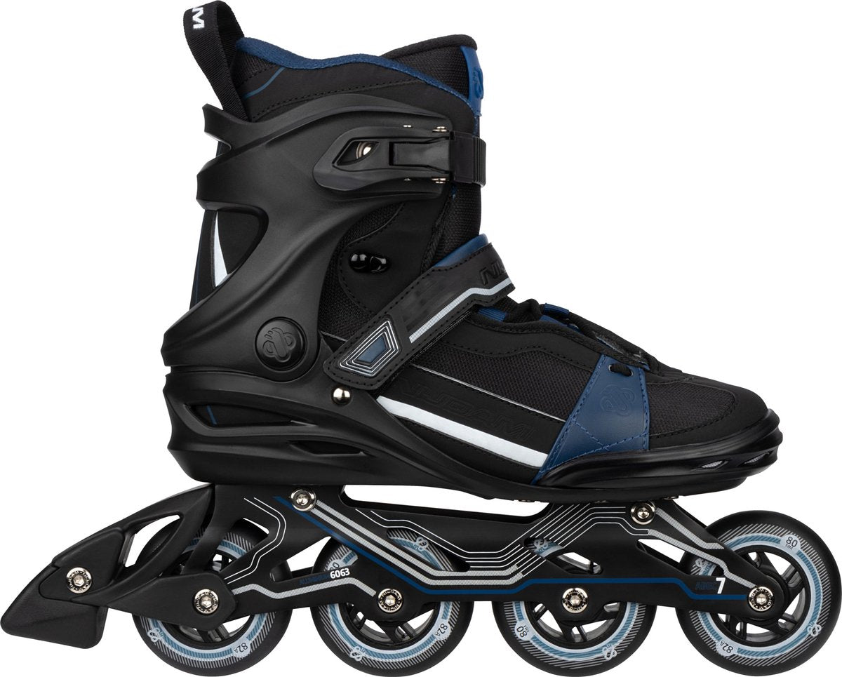 Nijdam inline skates - alu chassis - circuit cruiser - maat 41 - zwart