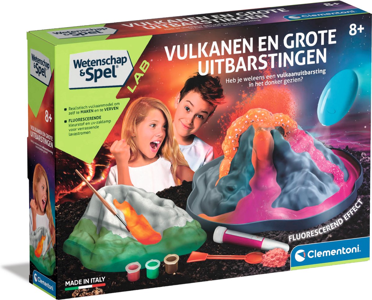Clementoni-Wissenschaftsspiel, Vulkane und große Eruptionen! - 8+ Jahre - 56052