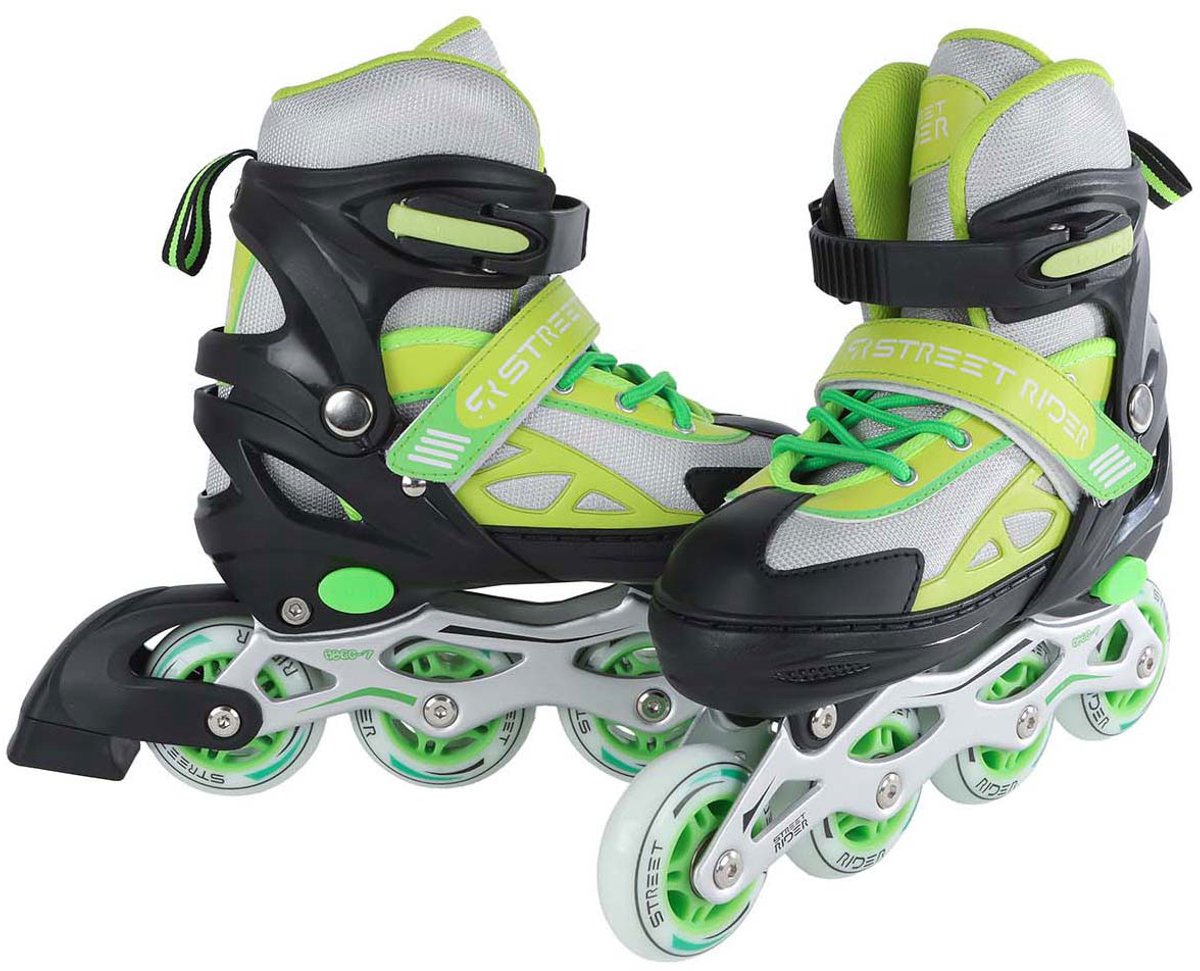 Street Rider Inlineskates grün schwarz verstellbar, Größe 33-36
