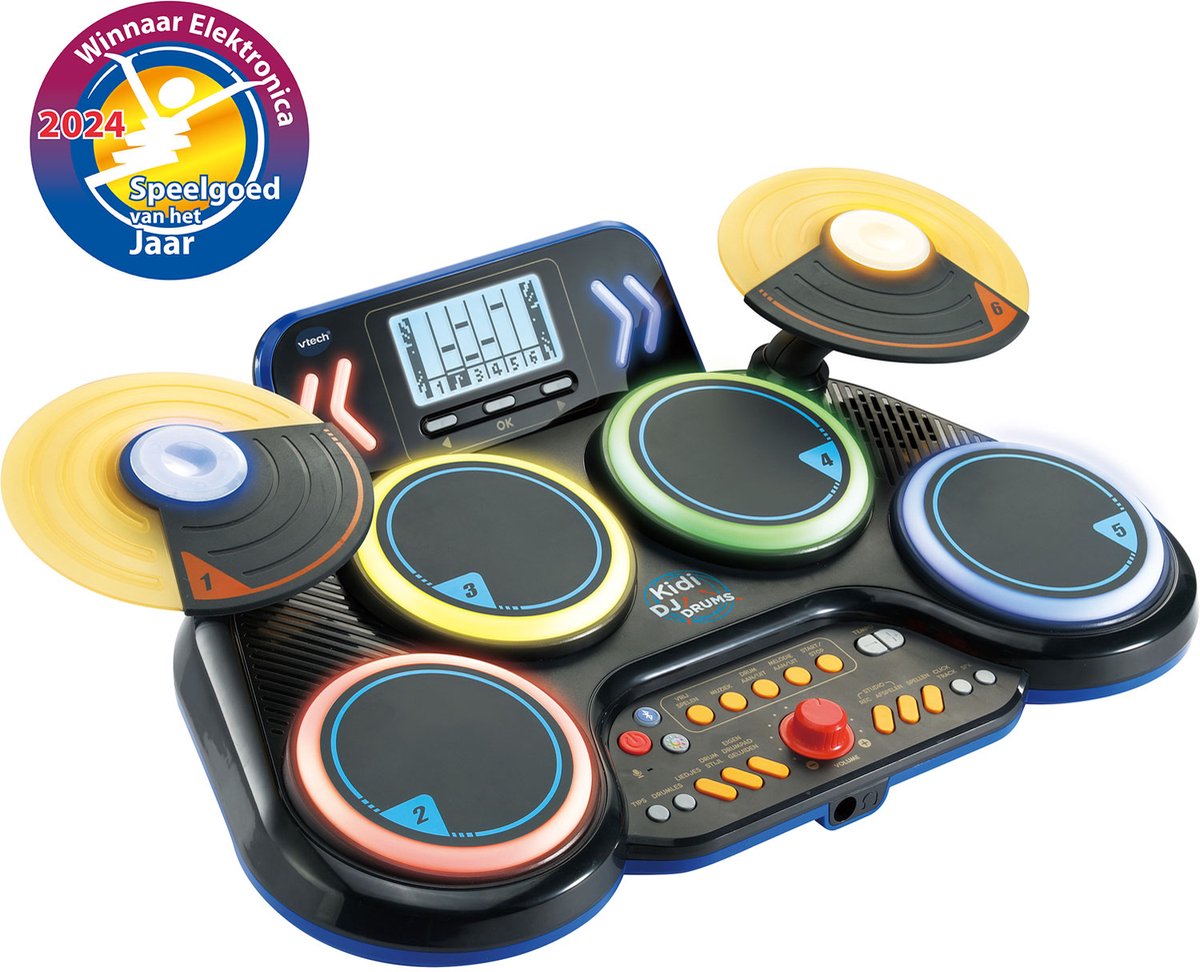 Vtech Kidi DJ-Schlagzeug – interaktives Spielzeug – regt die Kreativität an – inklusive Aufnahmefunktion Bluetooth – Spielzeug ab 6 Jahren