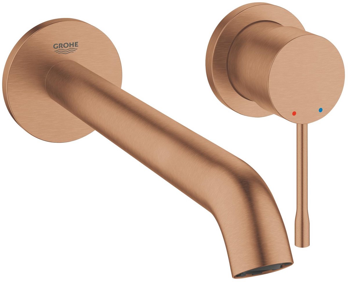 Grohe Essenz neue wandmontierte Einbau-Waschtischarmatur – verdeckter Teil – ohne verdeckter Teil – langer Auslauf – matte Bronze – 19967dl1