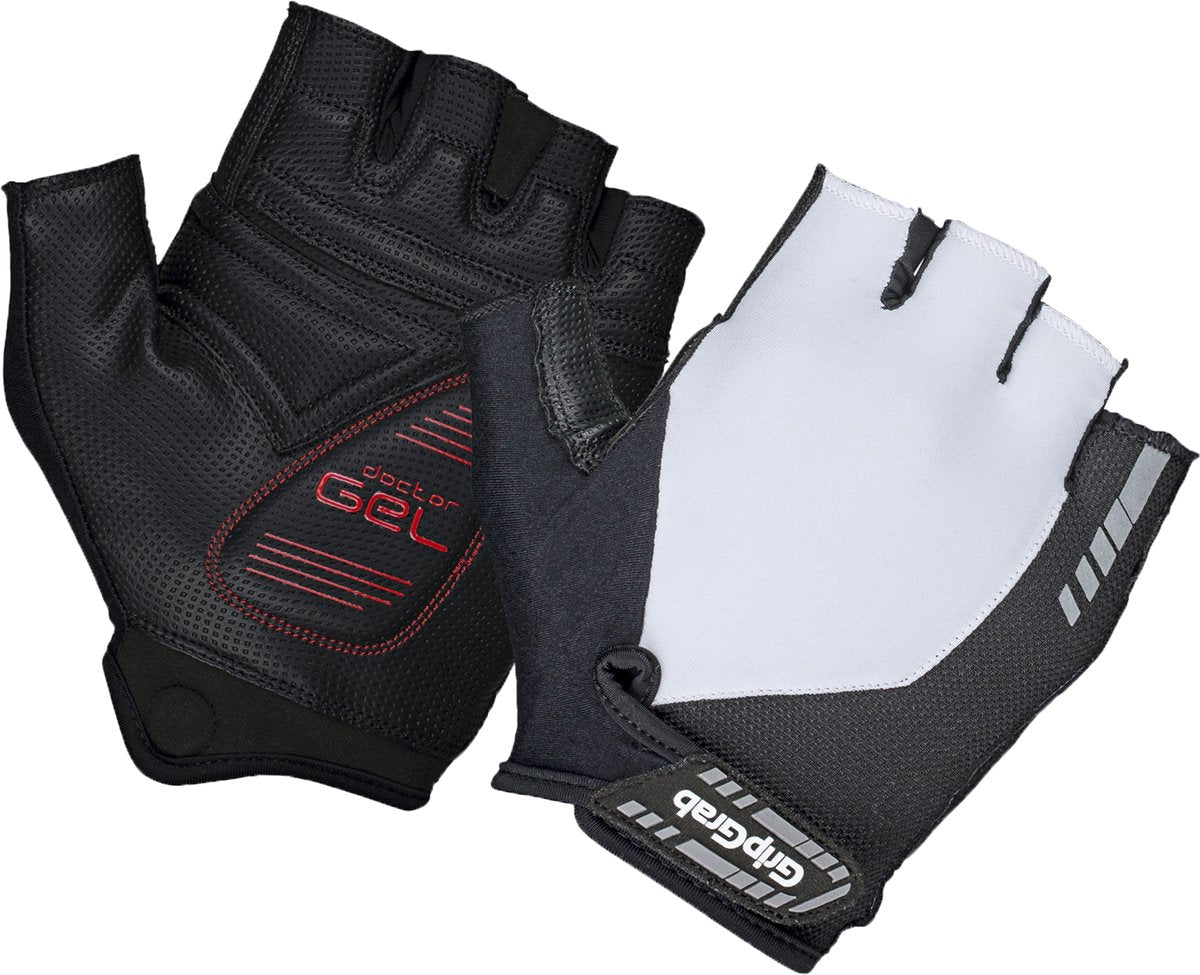Gripgrab - Progel gepolsterte Kurzfinger-Sommer-Fahrradhandschuhe Fahrradhandschuhe mit Polsterung - Weiß - Unisex - Größe XXL