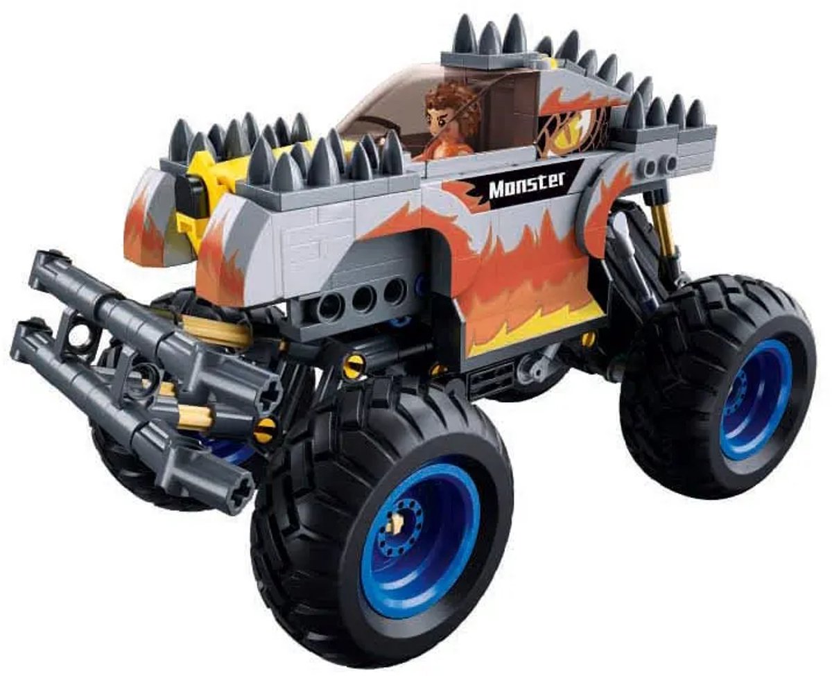 Sluban Power Bricks Bigfoot Grijs Bauspielzeug für Kinder vor 6 Jahren – Konstruktionsspielzeug Modellbau Monstertruck – Bau mit 267 Bauelementen und 1 Minifigur – M38-B1162