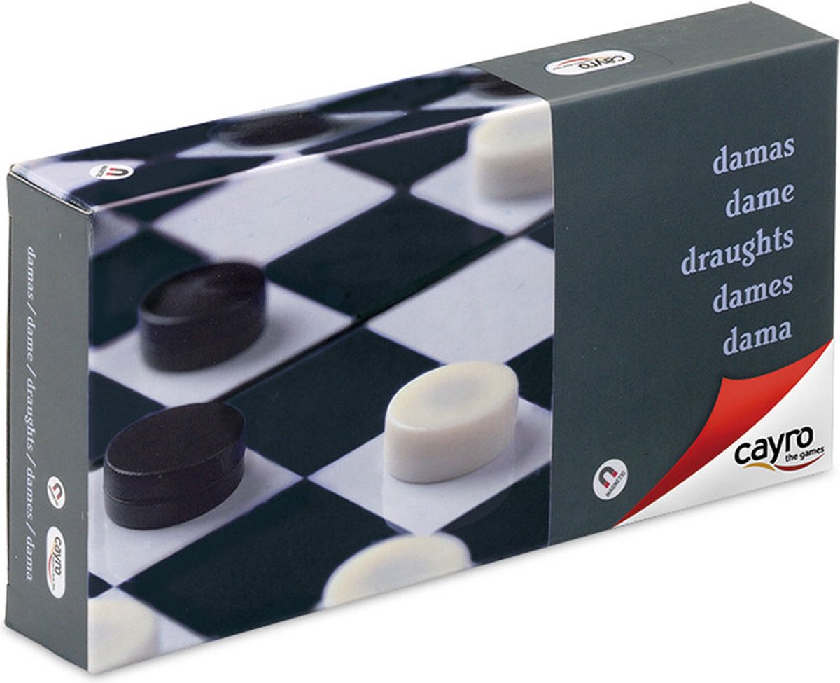Geronimo Games Cayro – magnetische Dame – klassisches Brettspiel – Reiseausgabe
