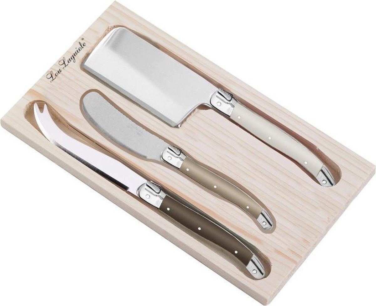Lou Laguiole Käsemesserset aus Holz 3-teilig