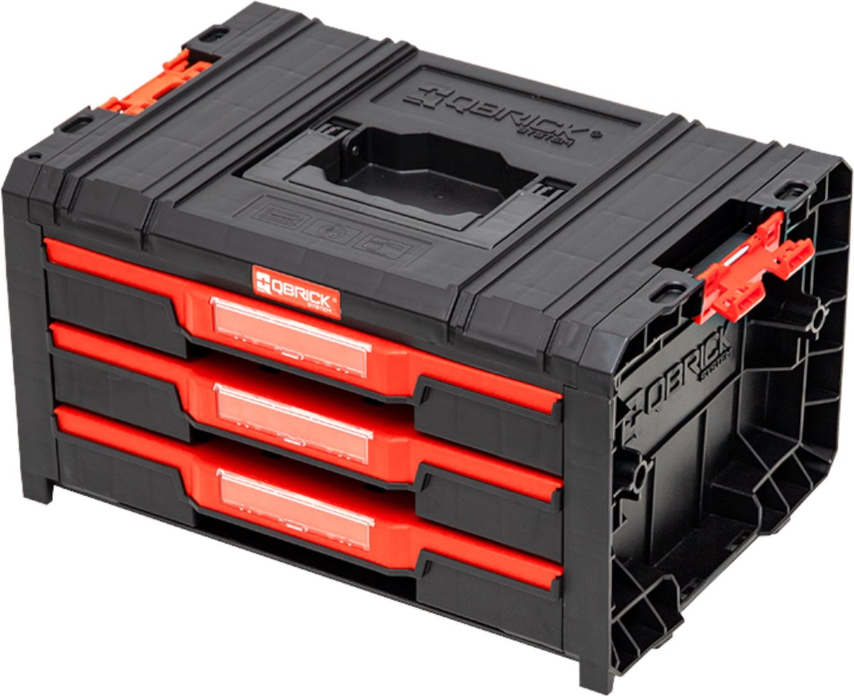 Qbrick System Pro – Werkzeugkoffer – drei Schubladen – Metallführungen – ergonomischer Griff