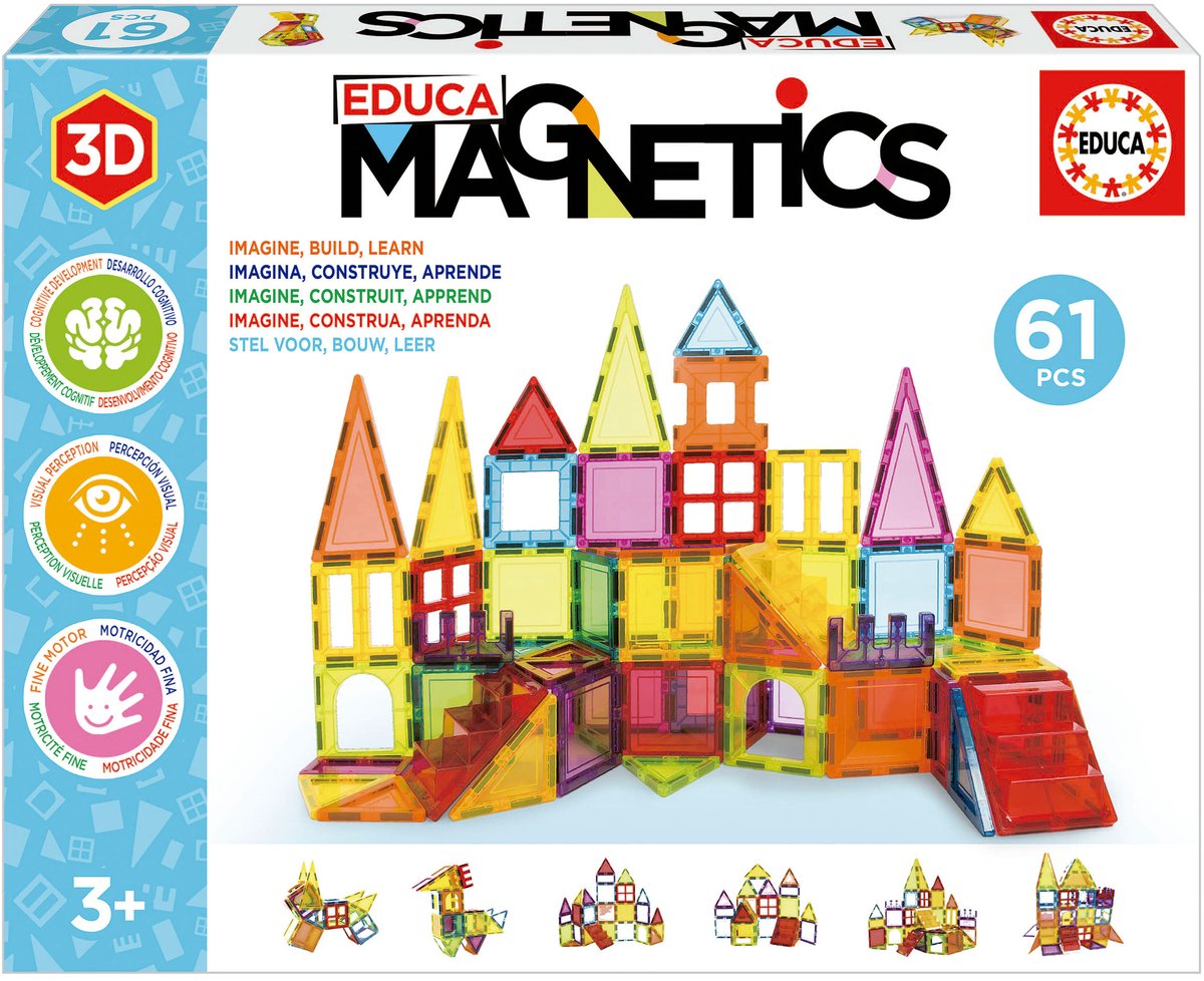 Educa - Magnetics - Magnetfliesen - Magnetplatten - Magnetfliesen - 61 Stück