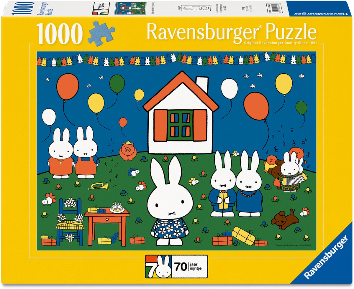 Ravensburger Puzzle Miffy 70 Jahre, 1000 Teile.