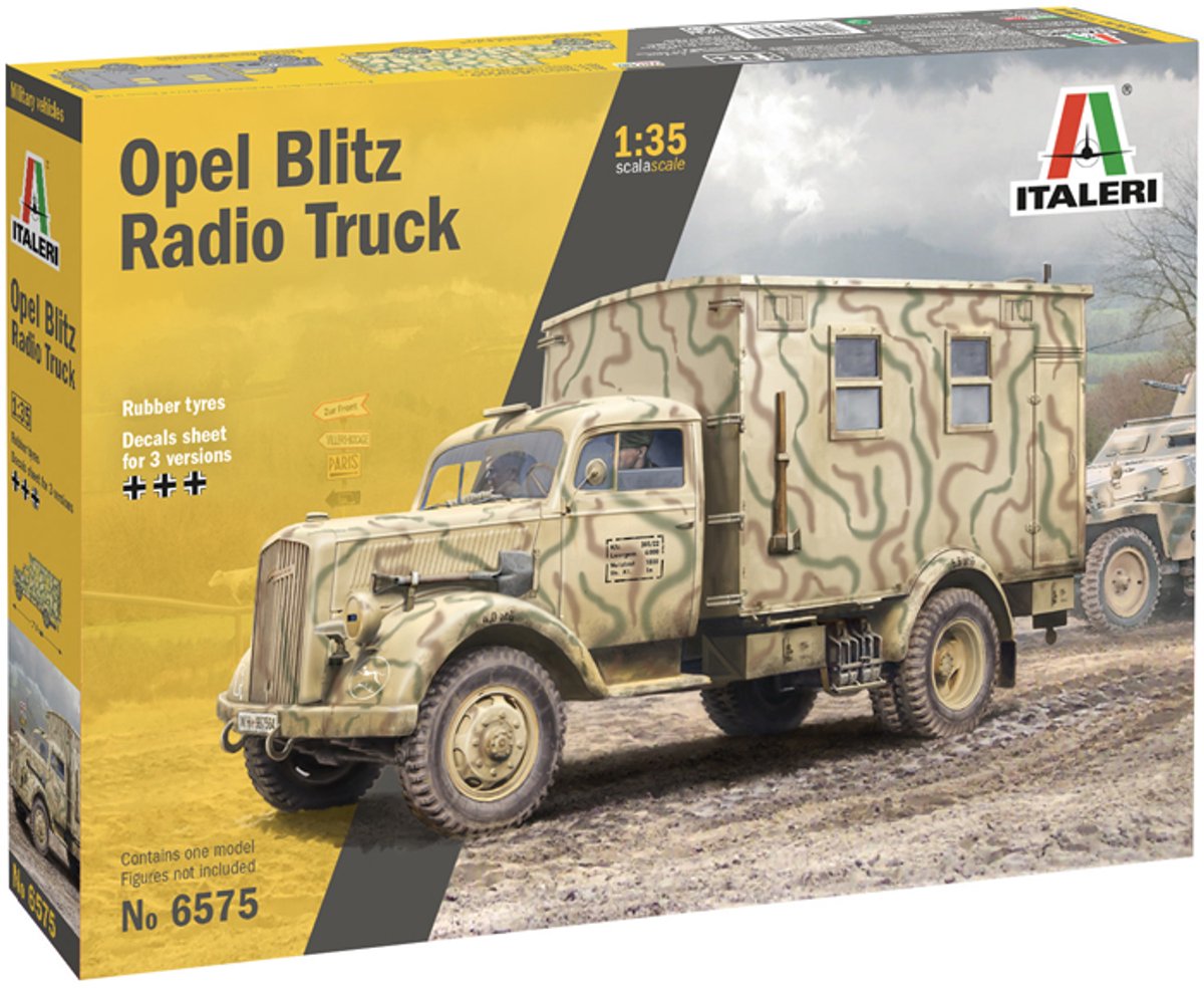 Italeri Modellbausatz Militärfahrzeuge - 6575 sd. kfz. 305 22 Opel Blitz Radio Truck Kunststoff – 1:35 – Modellbausatz