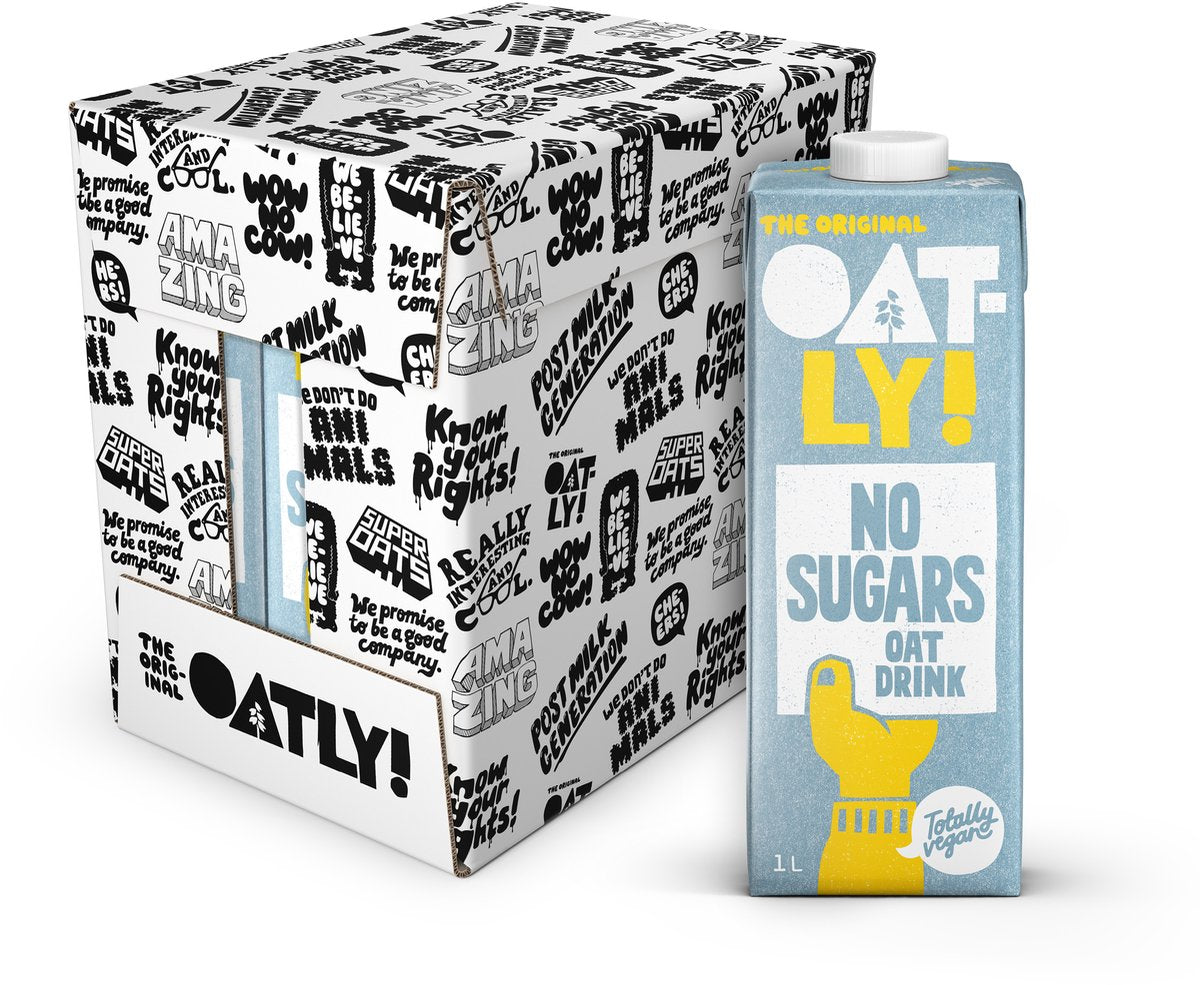 Hafer! oatly Haferdrink ohne Zucker - 6 Stück - (6l) - haltbare Pflanzenmilch - ohne Zucker - Vorteilspack