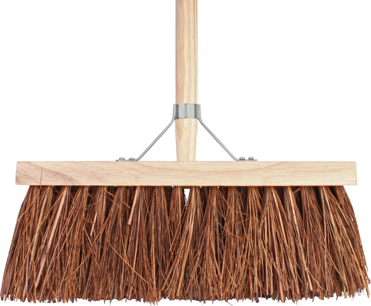 Talen tools - bezem - bruin - 37 cm - steel 140 cm