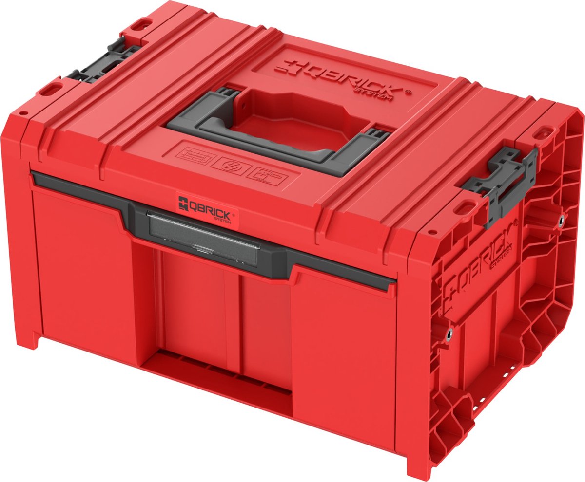 Qbrick System Qbrick System Pro Schublade 1 Werkzeugkiste 2.0 Basic Red Ultra HD Maßgeschneiderte Werkzeugkiste 450 x 310 x 244 mm 12 l