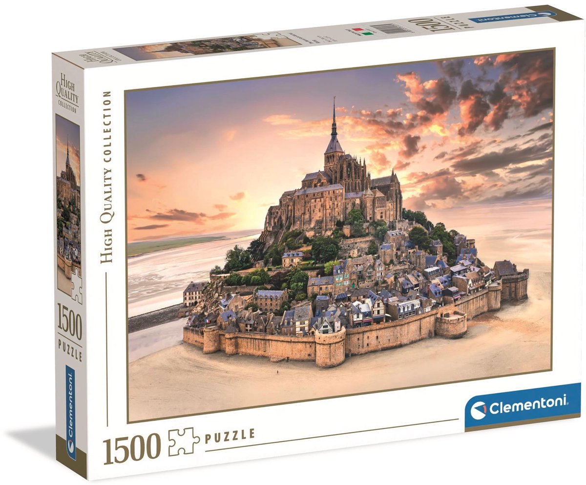 Clementoni – Puzzle – 1500 Teile – Mont Saint-Michel Rising – Puzzle für Erwachsene – hochwertige Sammlung