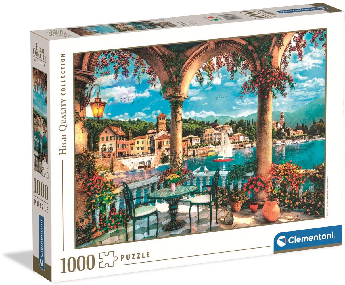 Clementoni Puzzle Kunstwerke Blick auf den Comer See, 1000 Teile.