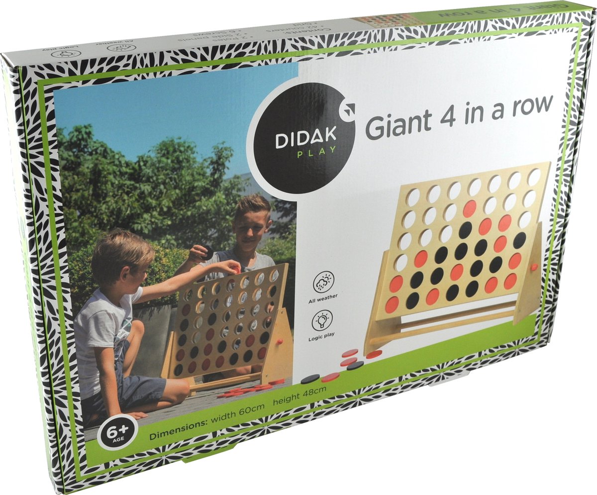 Didak spielt vier in einer Reihe – Holz – 60x48x22 cm