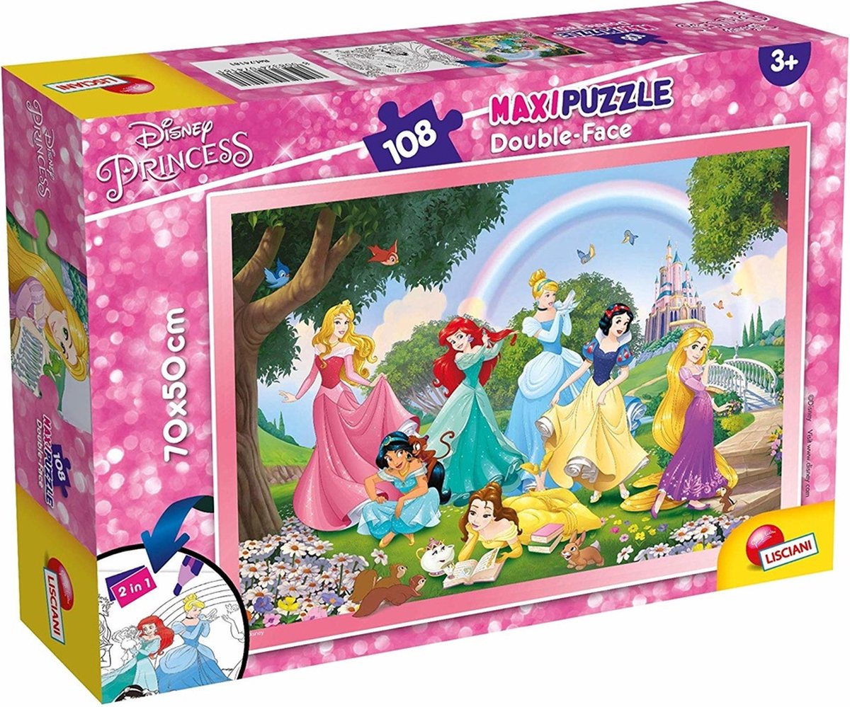 Lisciani Disney Puzzle DF Maxi Floor 108 Prinzessin – Regenbogenwelt