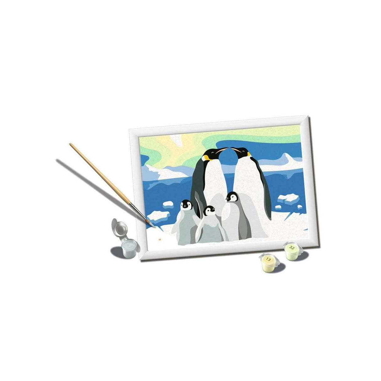 Ravensburger Creart Malen nach Zahlen – Pinguinfamilie
