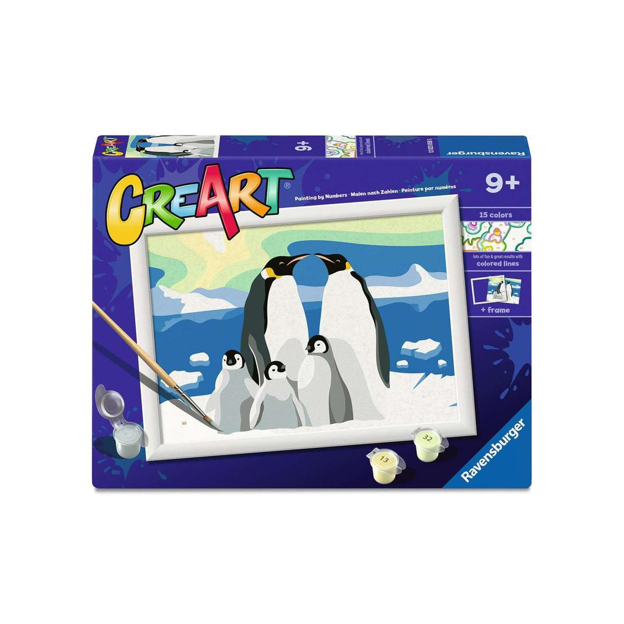 Ravensburger Creart Malen nach Zahlen – Pinguinfamilie