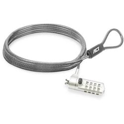 Laptopschloss act ac9025 grau 2000 mm