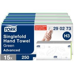 Papieren handdoeken tork 290273 groen